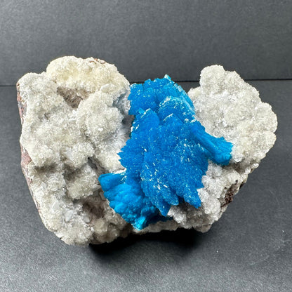 Cavansite with Stilbite on Matrix from Maharashtra, Pune, India