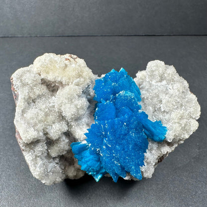 Cavansite with Stilbite on Matrix from Maharashtra, Pune, India