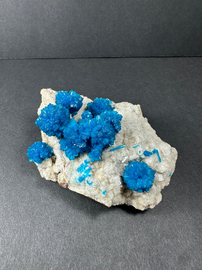 Cavansite with Stilbite on Matrix – 195g Rare Blue Crystal from Pune, India