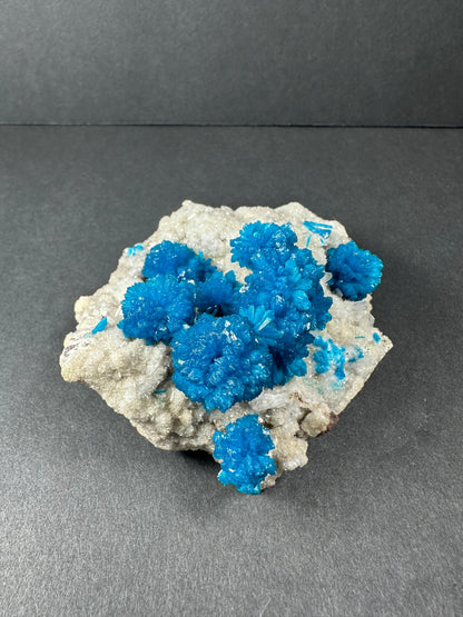 Cavansite with Stilbite on Matrix – 195g Rare Blue Crystal from Pune, India