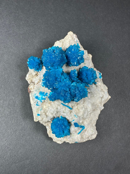 Cavansite with Stilbite on Matrix – 195g Rare Blue Crystal from Pune, India