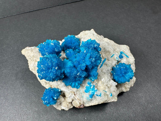 Cavansite with Stilbite on Matrix – 195g Rare Blue Crystal from Pune, India
