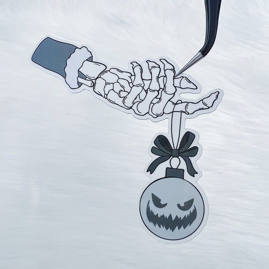 Skele Christmas Ornament Vinyl Sticker Die Cut