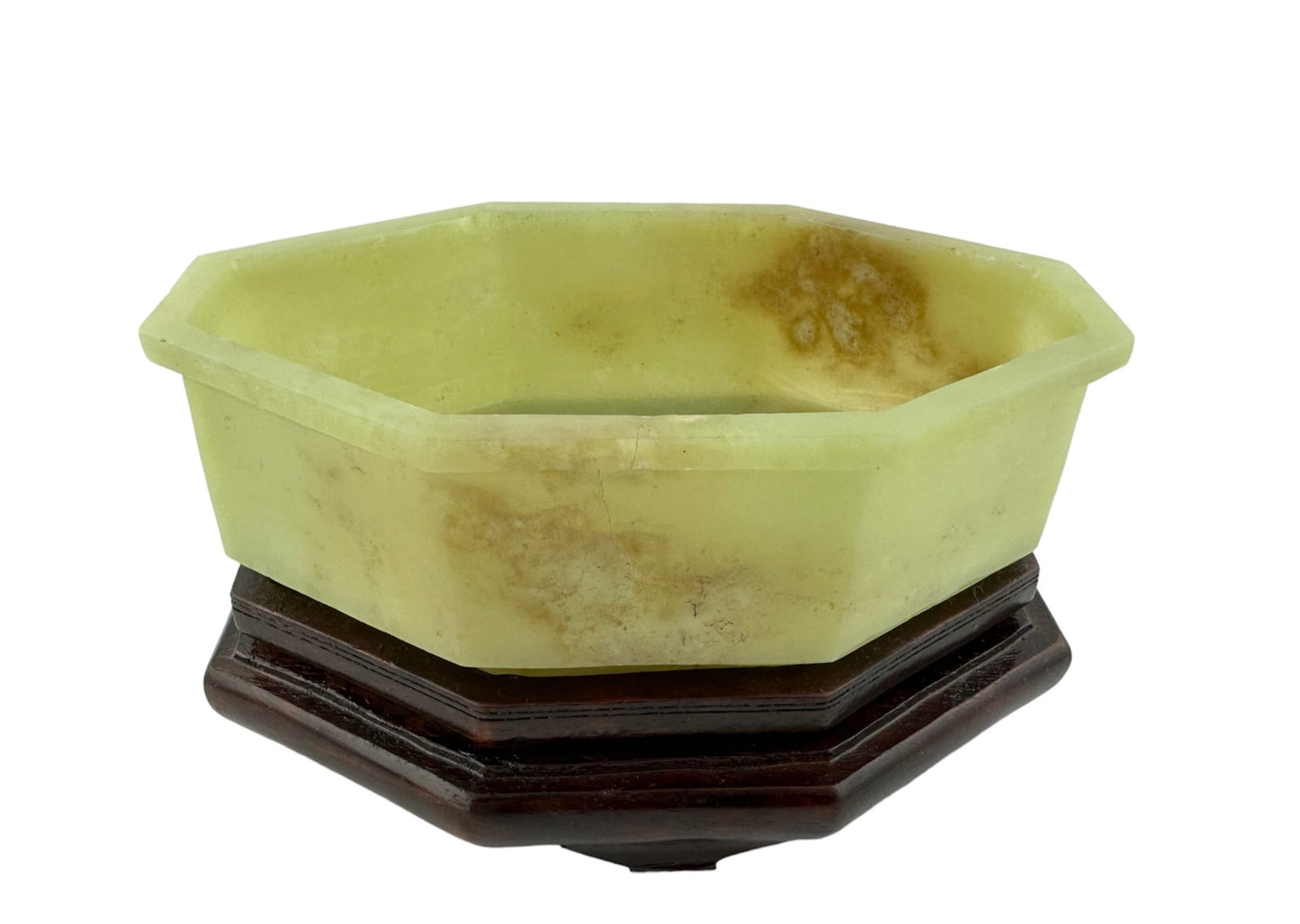 Vintage Korean Jade Bowl 5.95" – Hand Carved 1980s