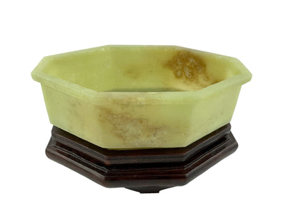 Vintage Korean Jade Bowl 5.95" – Hand Carved 1980s