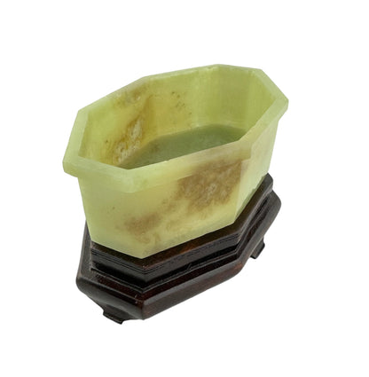 Vintage Korean Jade Bowl 5.95" – Hand Carved 1980s