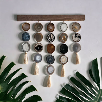 24-Inch Umber Uma Agate Wall Hanging