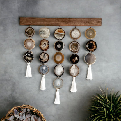 24-Inch Umber Uma Agate Wall Hanging