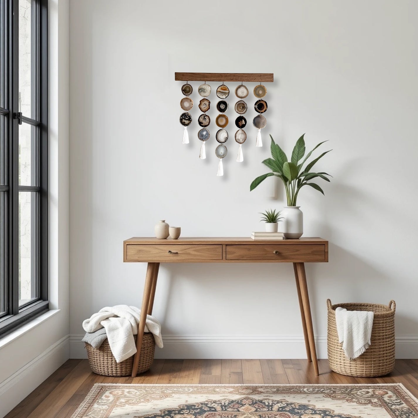 24-Inch Umber Uma Agate Wall Hanging