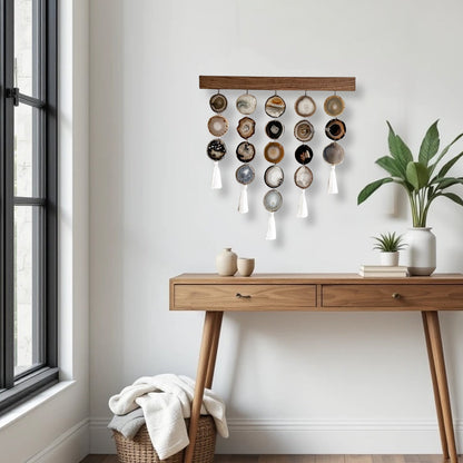 24-Inch Umber Uma Agate Wall Hanging