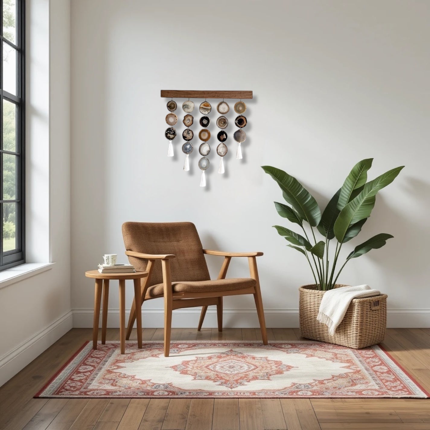 24-Inch Umber Uma Agate Wall Hanging