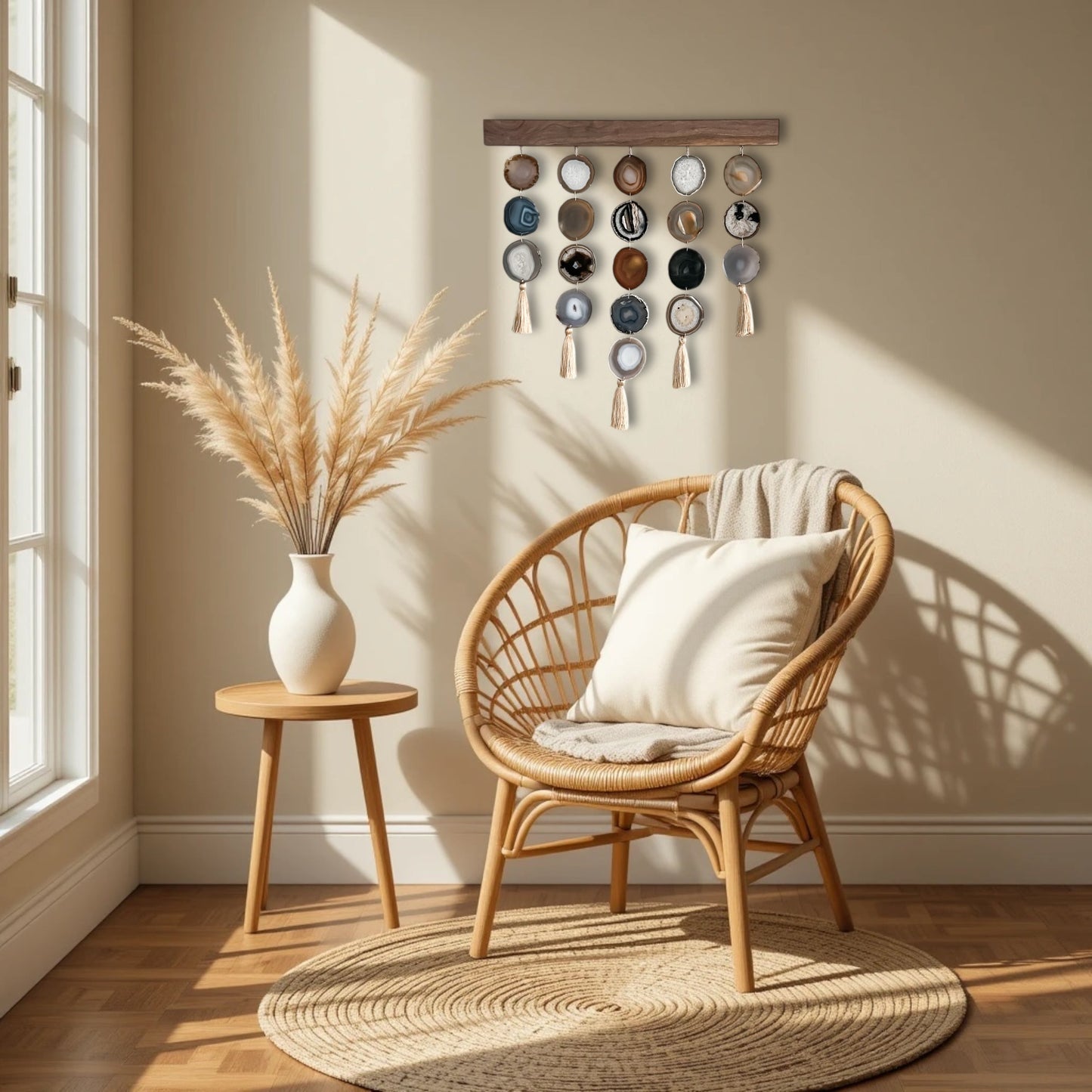 24-Inch Umber Uma Agate Wall Hanging