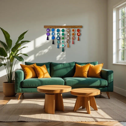 36-Inch Chakra Uma Agate Wall Hanging