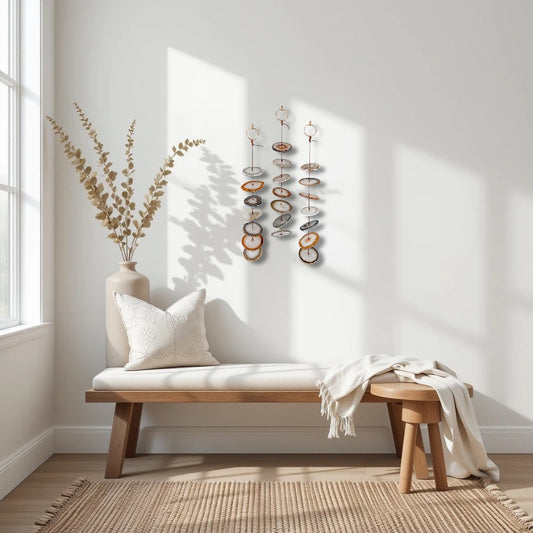 Natural & Gray Agate - Wall Hanging