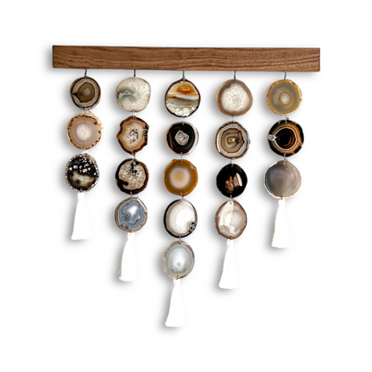 24-Inch Umber Uma Agate Wall Hanging