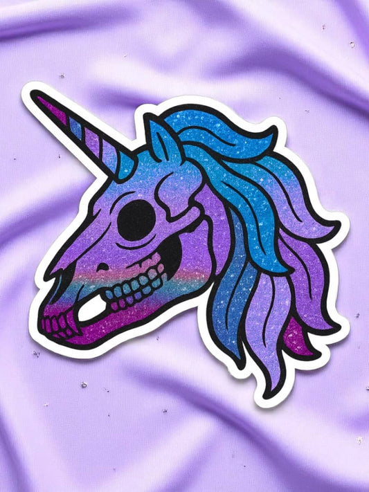Rainbow Unicorn Skull