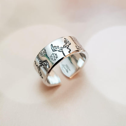 Reindeer Middle Finger Christmas Ring