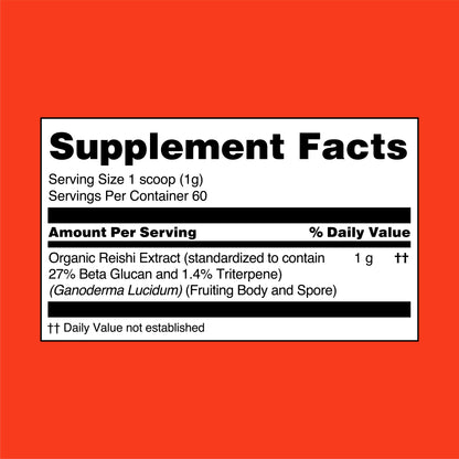 Reishi Mushroom Extract Powder – 14,000mg Dual-Extract Relaxation Blend
