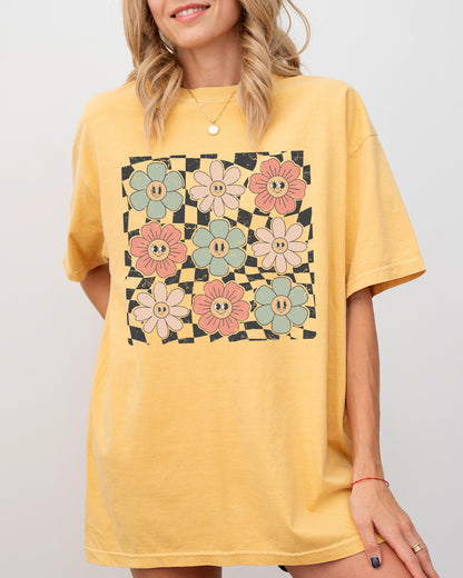 Retro Flowers - Comfort Colors T-Shirt