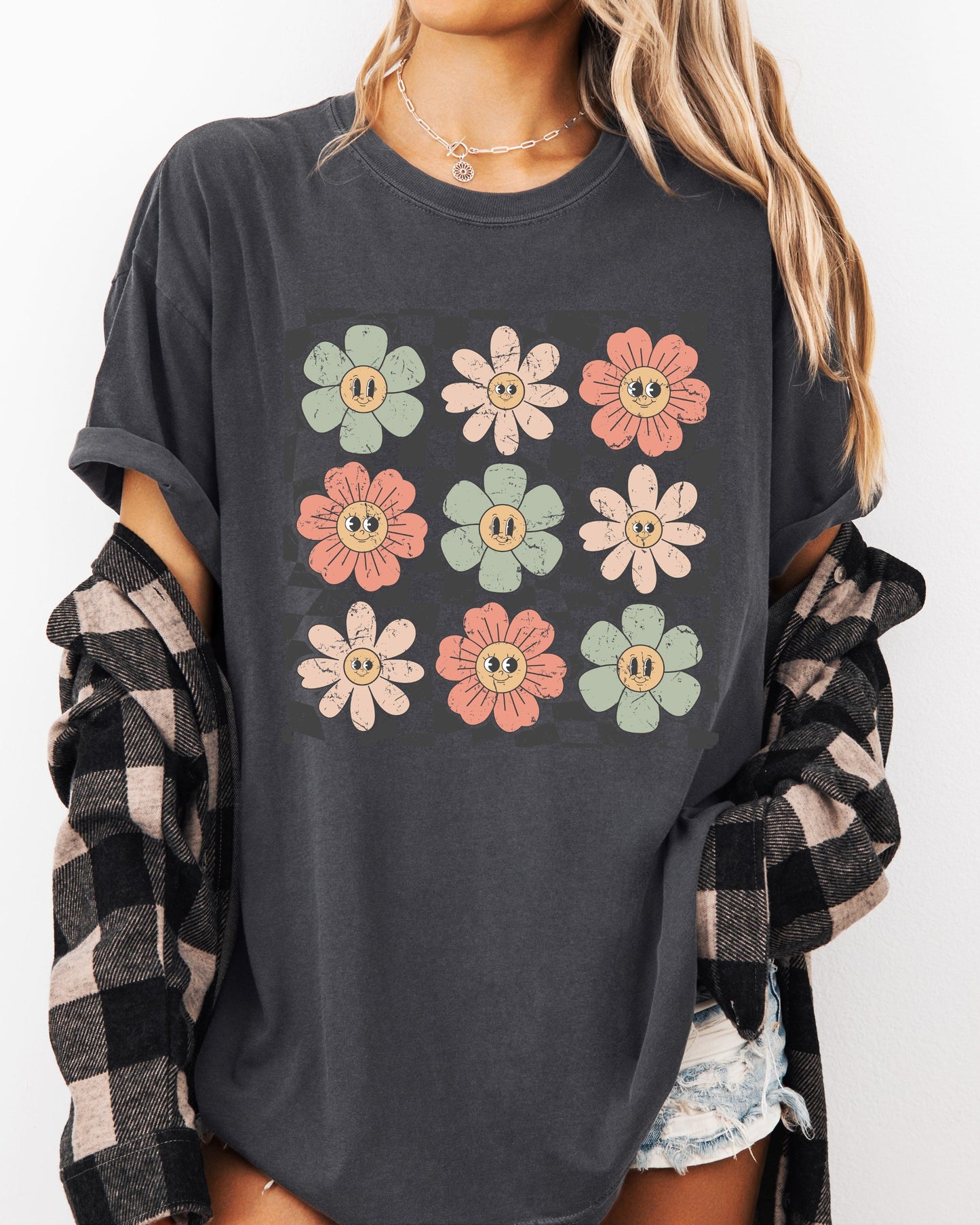 Retro Flowers - Comfort Colors T-Shirt