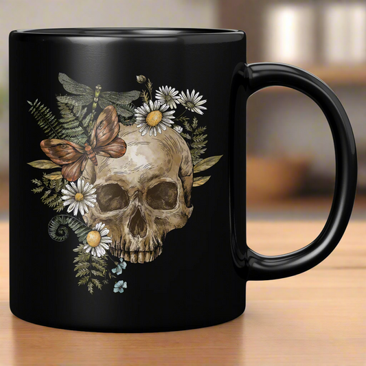 Nature Skull Ceramic Mug, 11oz