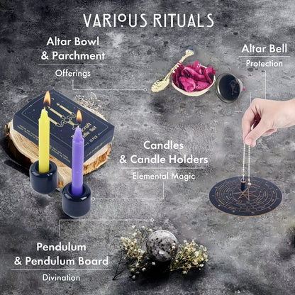 Beginner Witchcraft Starter Kit (65 pc) – Complete Wiccan & Pagan Ritual Set