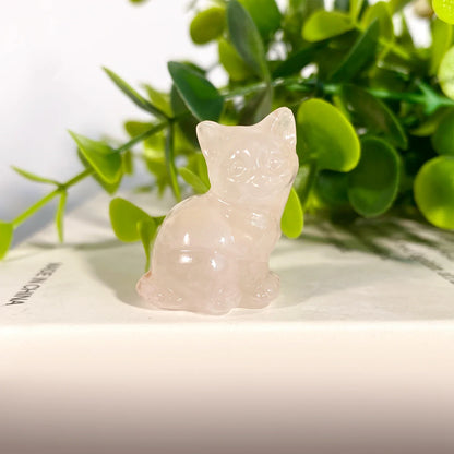 Crystal Cat Statue