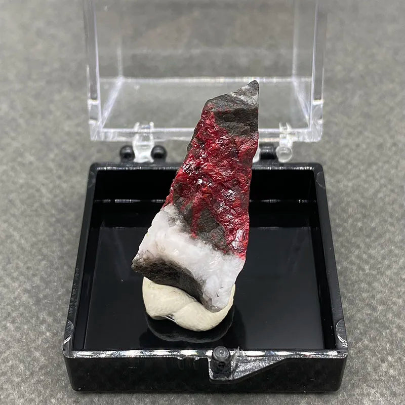 Natural Red Cinnabar | Raw Stone Specimen - Quartz Stone