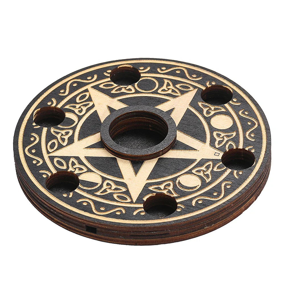 Pentacle Crystal Ball & Candle Holder