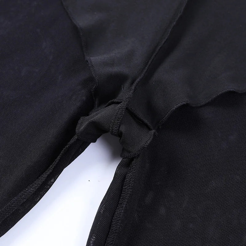 Lace High Waist Flare Pants