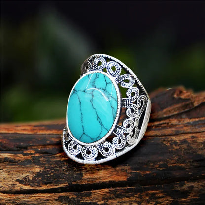 Stone Oval Vintage Design Rings