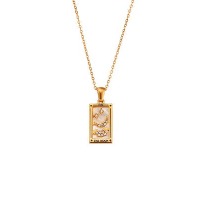 Gold Tarot Card Necklaces