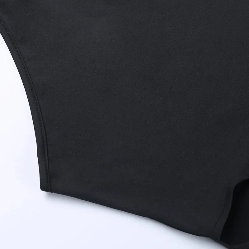 Halter High Split Black Dress