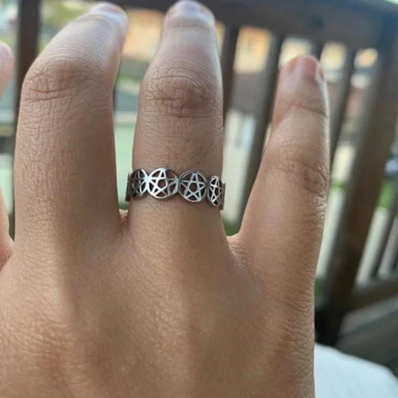 Pentacle Band Rings
