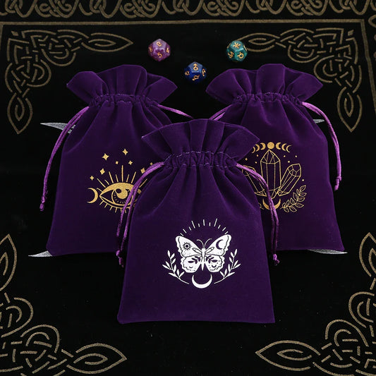 Witchy Purple Velvet Tarot Card Bags