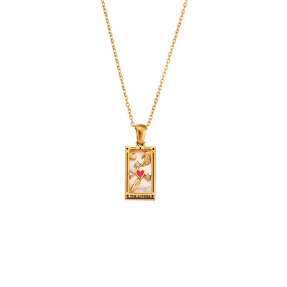 Gold Tarot Card Necklaces
