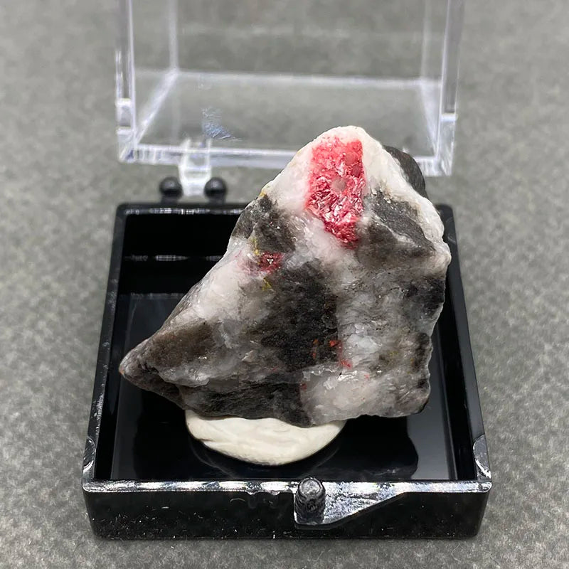 Natural Red Cinnabar | Raw Stone Specimen - Quartz Stone