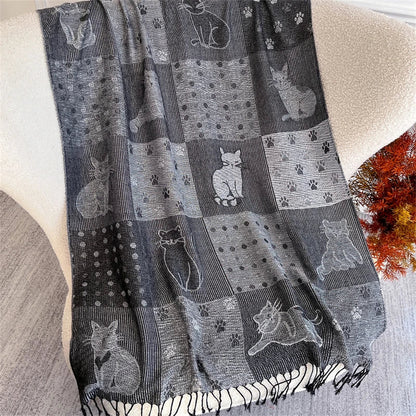 Autumn Bohemian Ethnic Paisley Cashmere Shawls Scarf for Women Warm Jacquard Pashmina Scarves Print Design Lady Foulard Stoles