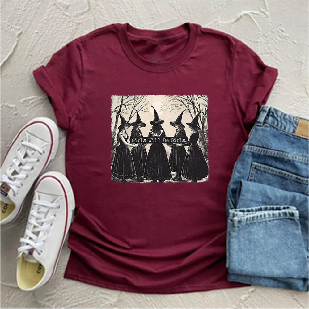 Girls Will Be Girls Witch T-Shirt