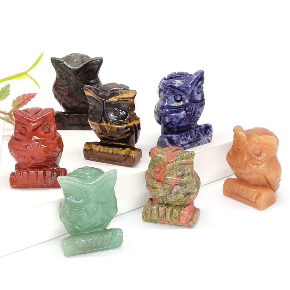 Owl Crystal Figurines