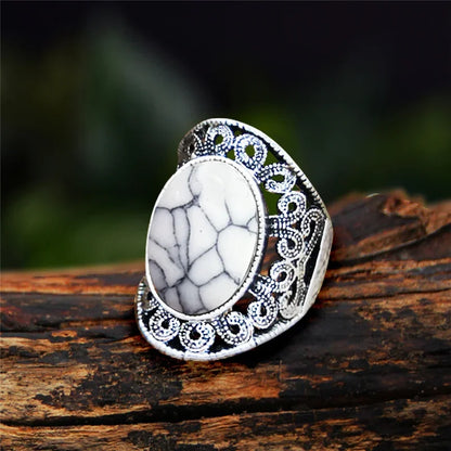 Stone Oval Vintage Design Rings