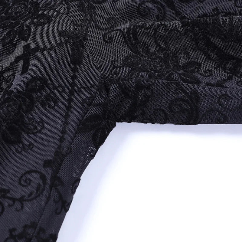 Lace High Waist Flare Pants