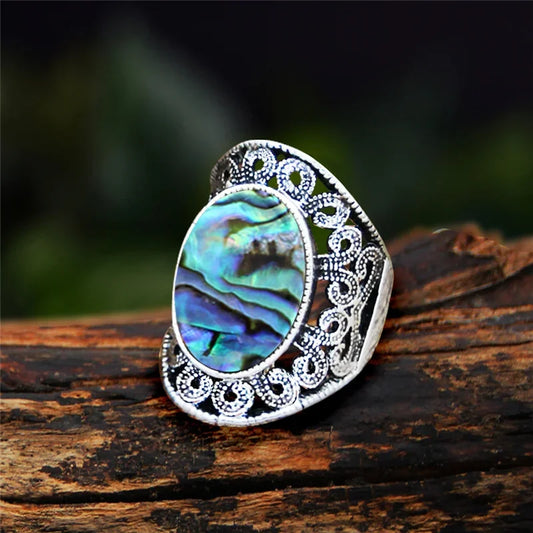 Stone Oval Vintage Design Rings