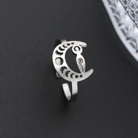 Moon Phase Goddess Ring