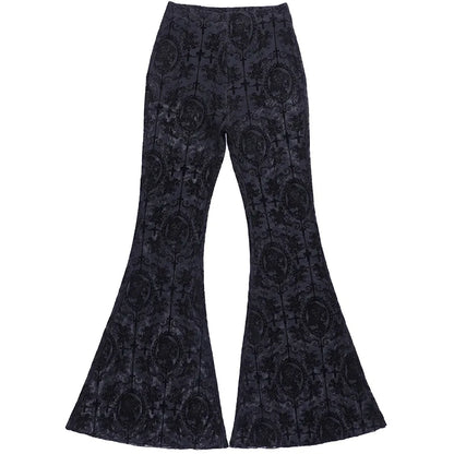 Lace High Waist Flare Pants