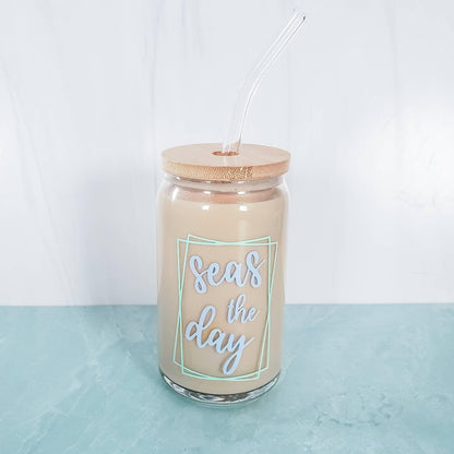 SEAS THE DAY - Glass Cup
