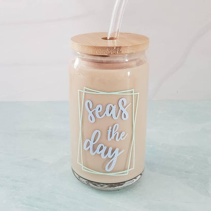 SEAS THE DAY - Glass Cup