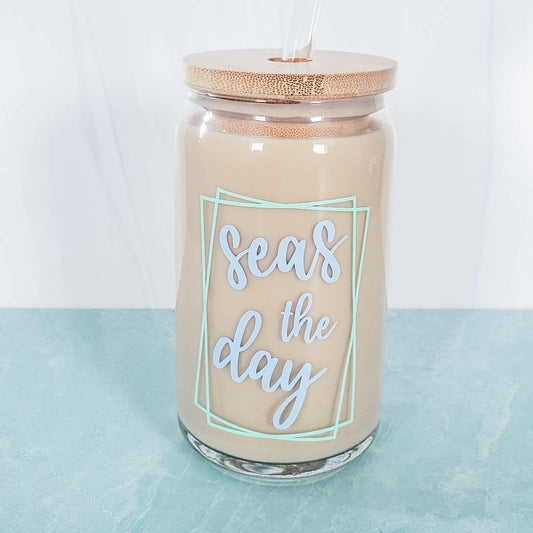 SEAS THE DAY - Glass Cup