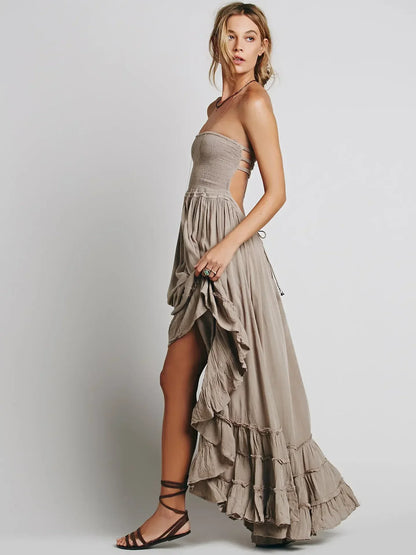 Boho Beach Long Dress - Summer Holiday Wear
