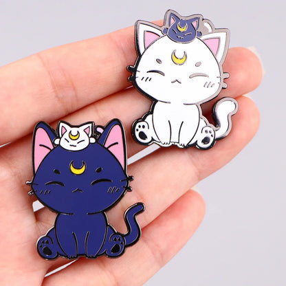 Moon Cat Pins
